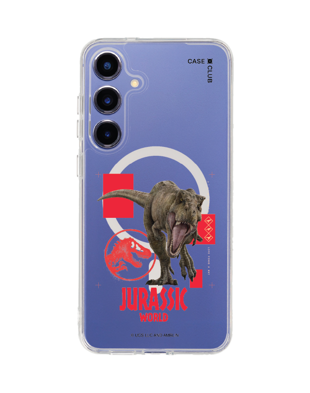 samsung galaxy s25 plus clear magsafe jurassic t-rex attack