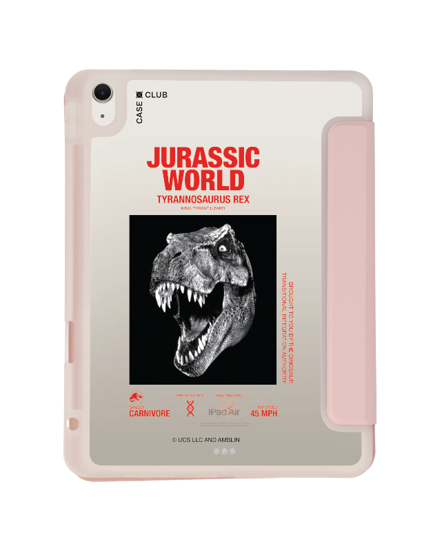 เคสใส ipad air4/5/6/7 11" 2025 (m2/m3) สีชมพู jurassic t-rex carnivore