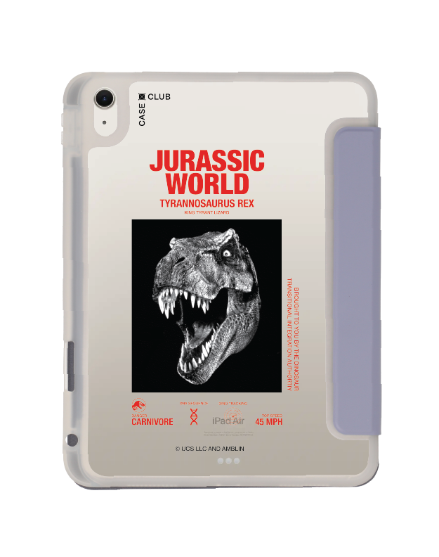 เคสใส ipad air4/5/6/7 11" 2025 (m2/m3) สีม่วง jurassic t-rex carnivore