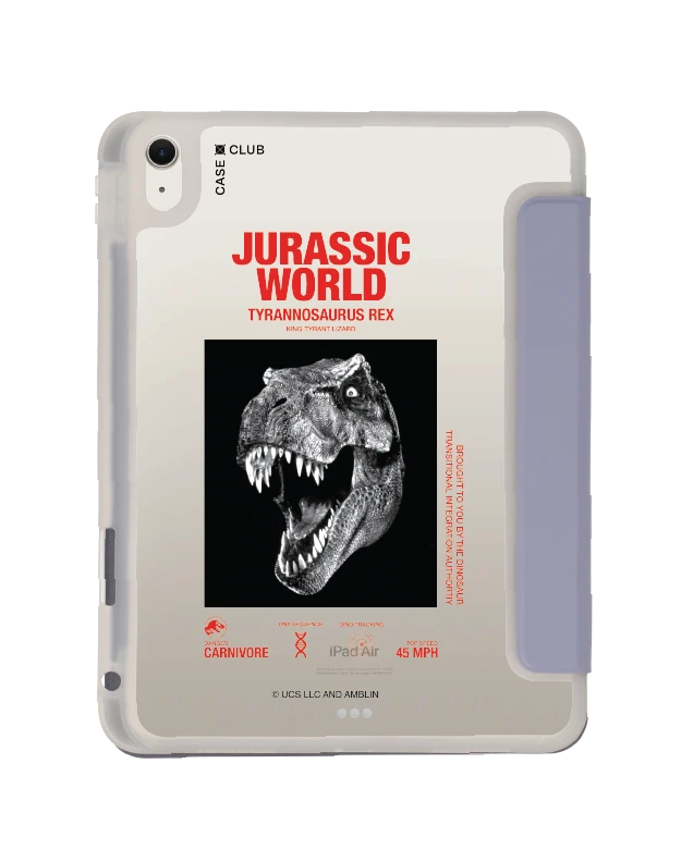 ipad air4/5/6/7 11" 2025 (m2/m3) clear purple jurassic t-rex carnivore