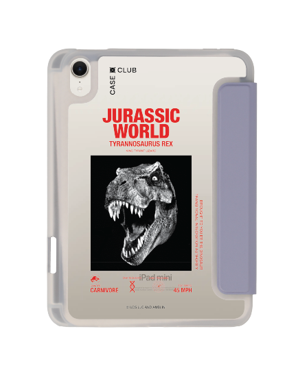เคสใส ipad mini 7 สีม่วง jurassic t-rex carnivore
