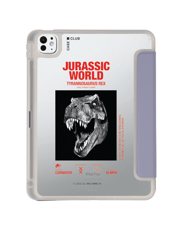 เคสใส ipad pro 11 สีม่วง jurassic t-rex carnivore