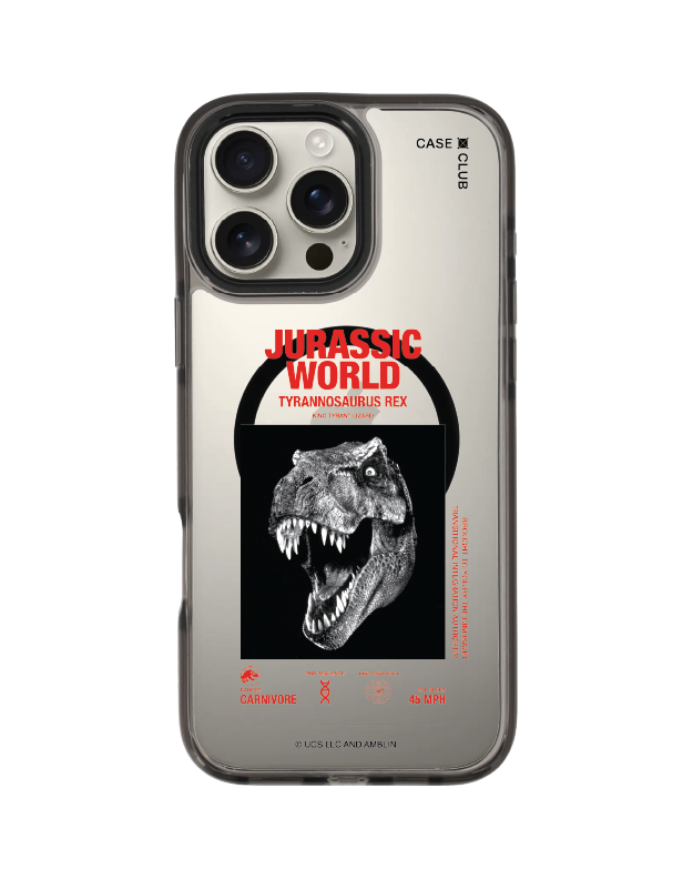 iphone 16 pro max clear black magsafe jurassic t-rex carnivore