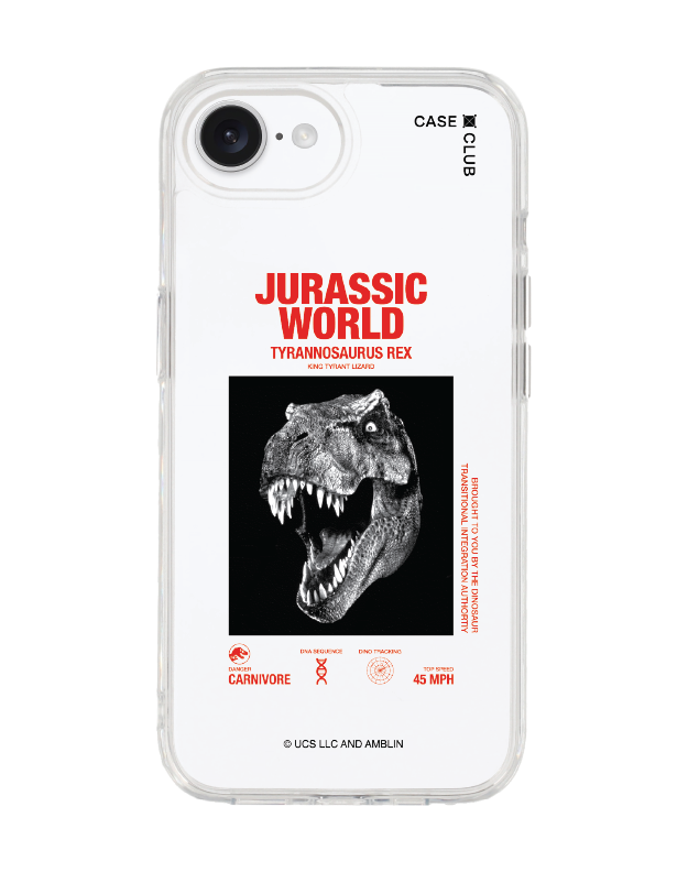 iphone 16e clear case jurassic t-rex carnivore