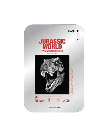 ที่เก็บบัตร magsafe แบบกระจกมีขาตั้งในตัว jurassic t-rex carnivore