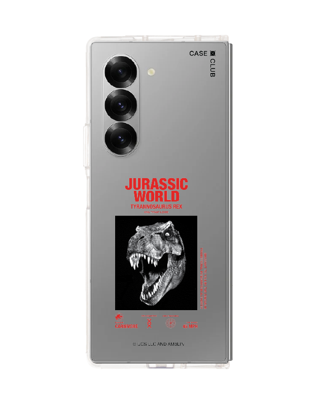 samsung galaxy z fold 6 clear case jurassic t-rex carnivore
