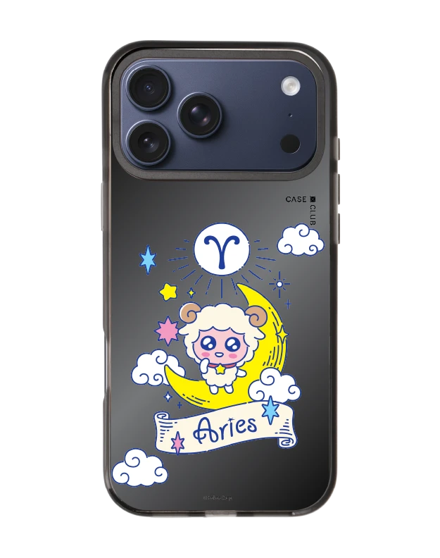เคสกระจกดำ iphone 17 pro max magsafe kakao apeach aries