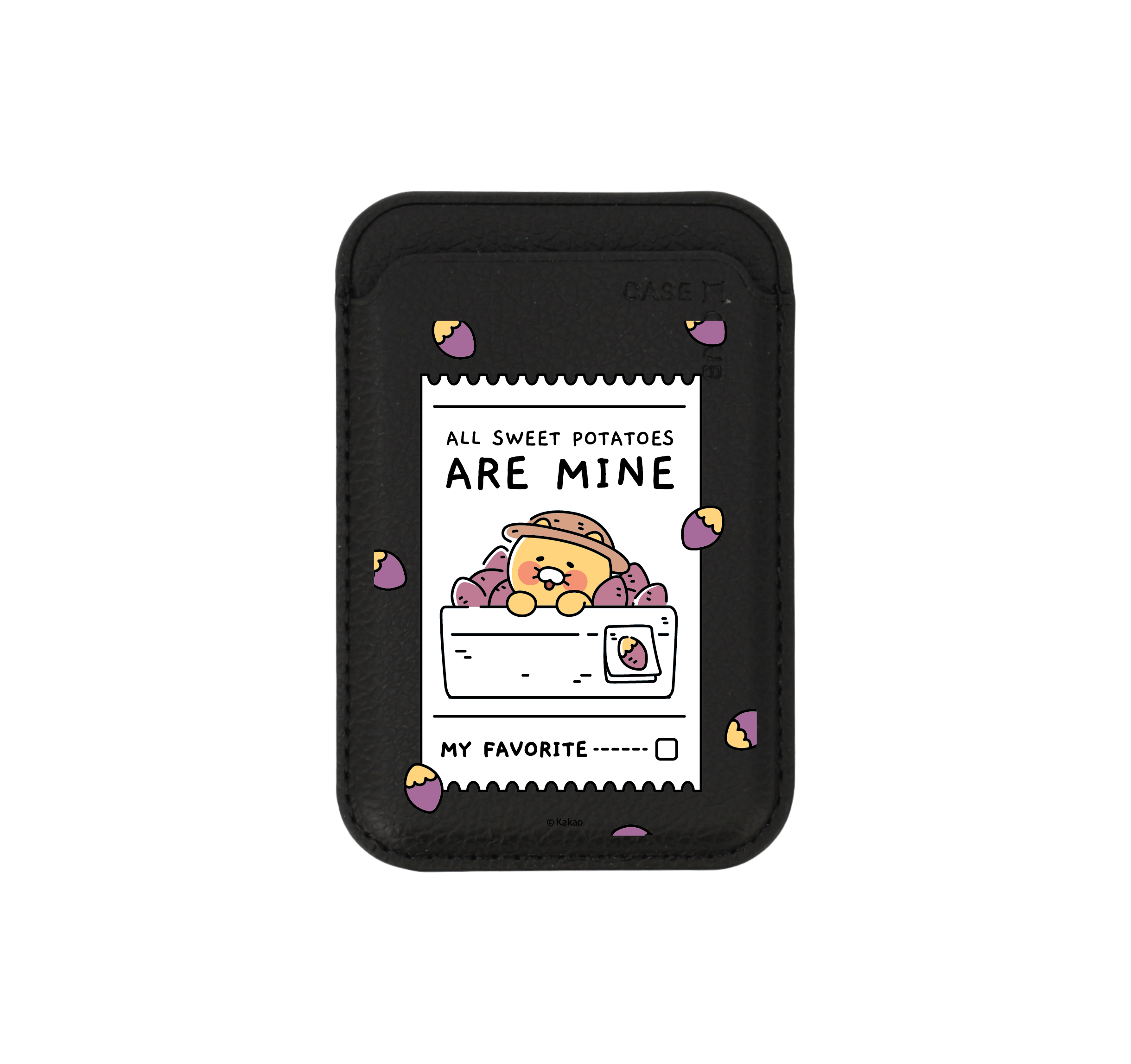 กระเป๋าใส่บัตร magsafe ดำ kakao diary ชุนซิกมันฝรั่ง