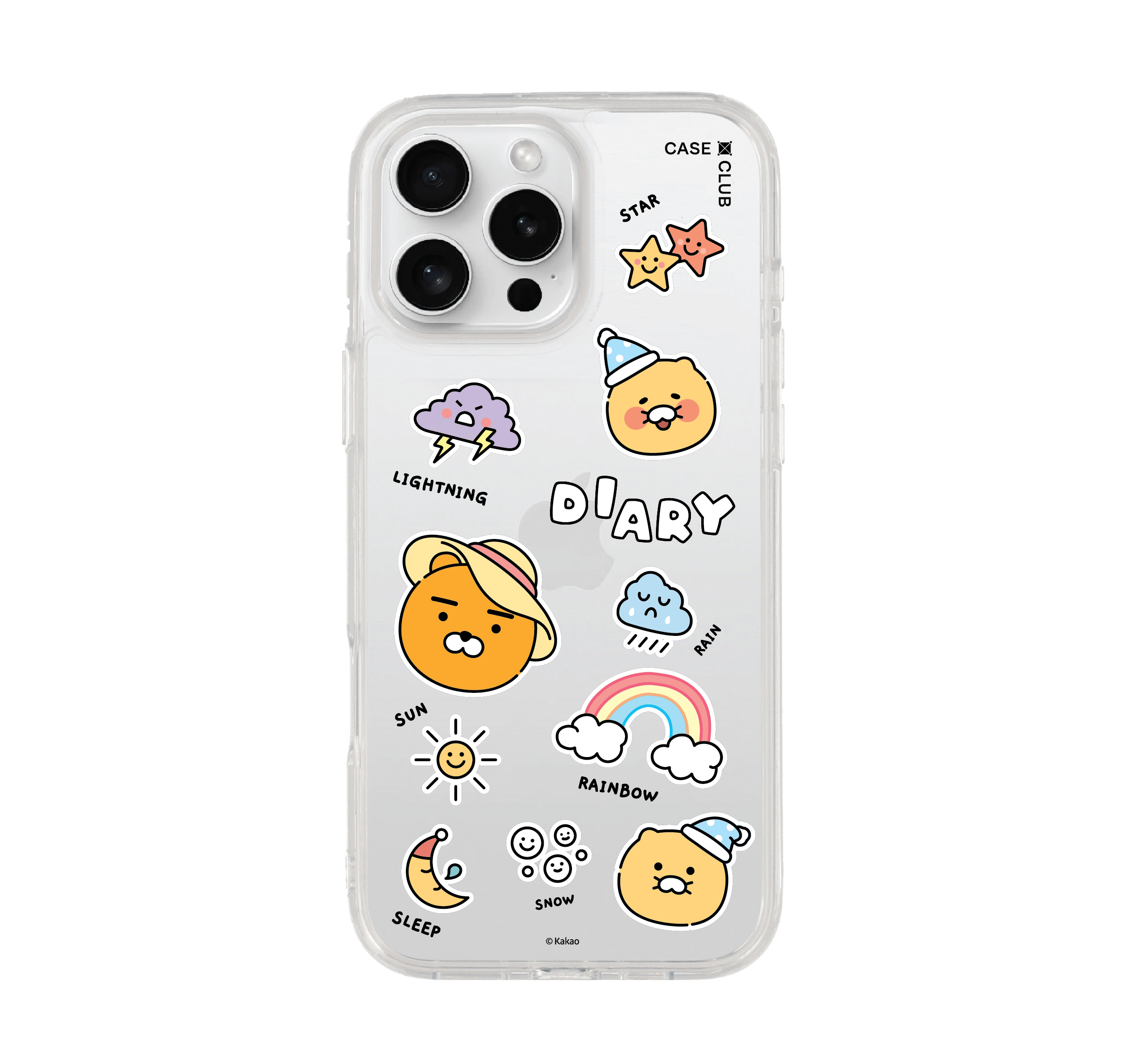เคสใส iPhone 16 Pro Max Kakao Diary Sticker