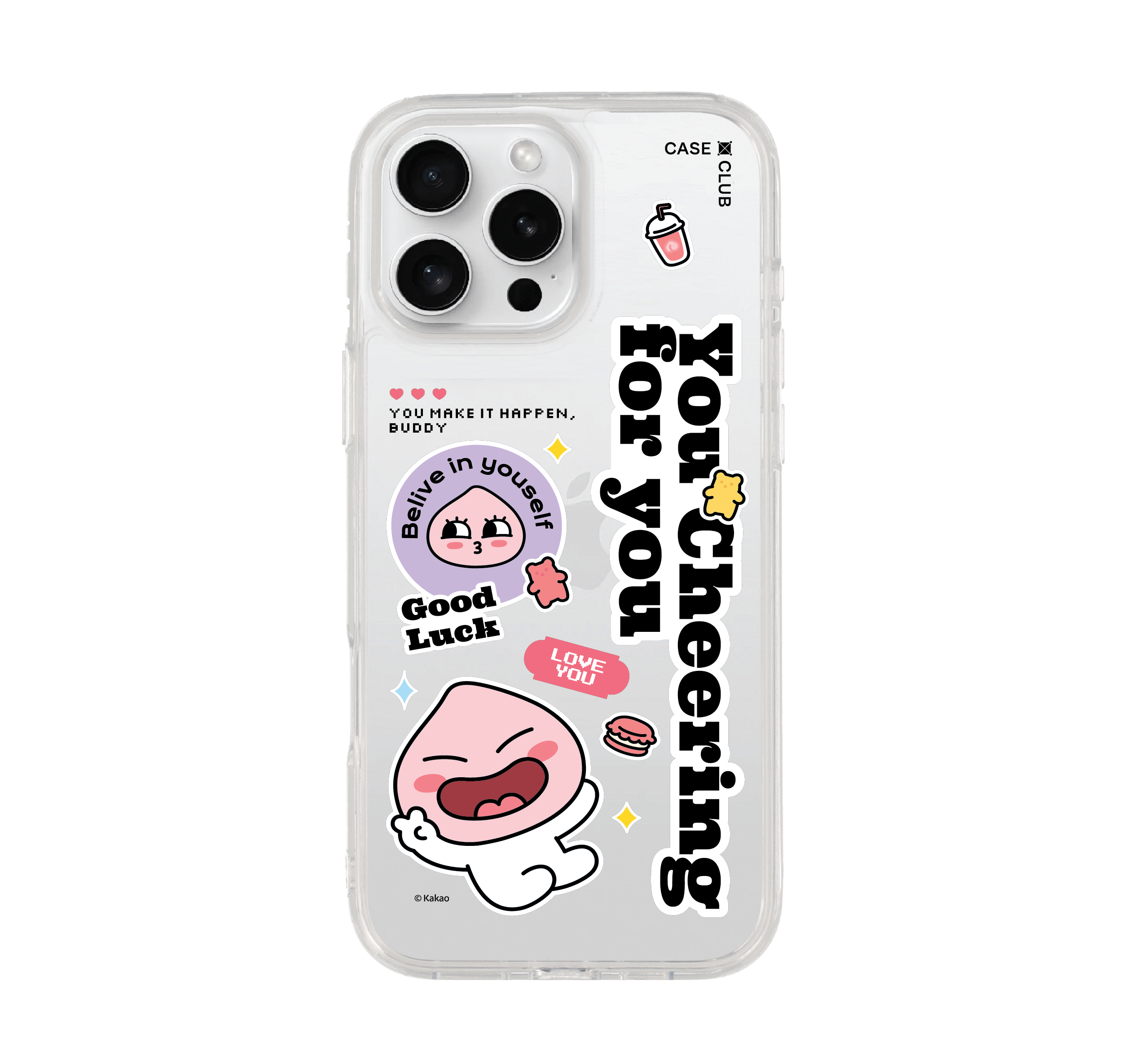 iPhone 16 Pro Max Clear Case Kakao Quote Apeach