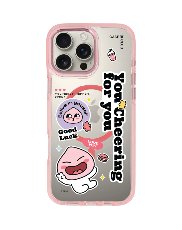 iphone 16 pro max clear pink magsafe kakao quote apeach