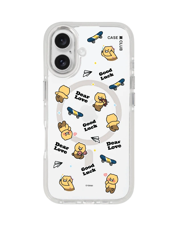 เคสใส iphone 16 magsafe สีขาว kakao quote choonsik sticker
