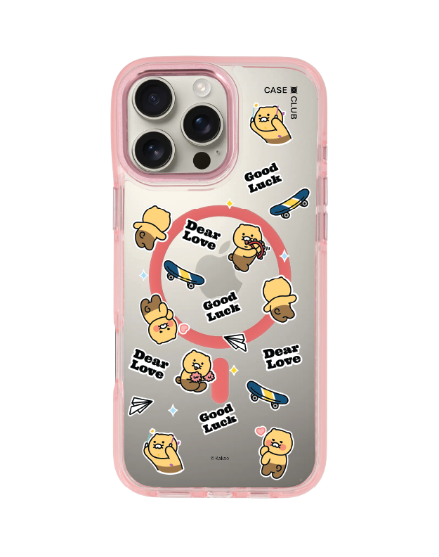 iphone 16 pro max clear pink magsafe kakao choonsik สติ๊กเกอร์