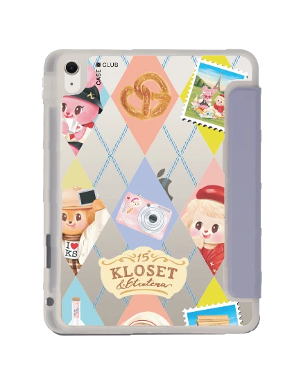 ipad air4/5/6/7 11" 2025 (m2/m3) clear purple kloset bonbon bleu