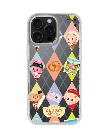 เคสใส iphone 16 pro max kloset bonbon bleu