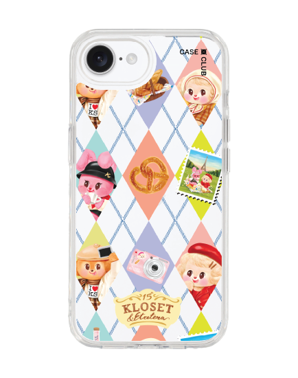 iphone 16e clear case kloset bonbon bleu