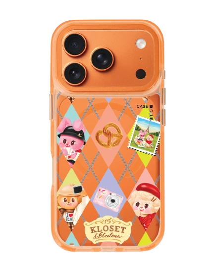 เคสใสสีส้ม iphone 17 pro magsafe kloset bonbon bleu