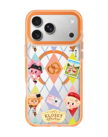 เคสใสสีส้ม iphone 17 pro max magsafe kloset bonbon bleu