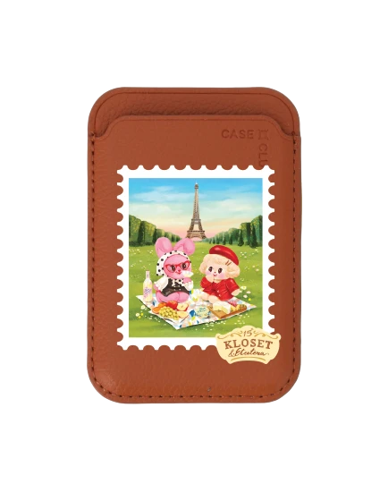 brown wallet magsafe kloset chou cherie