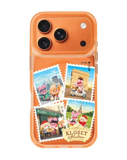 เคสใสสีส้ม iphone 17 pro magsafe kloset lutetia