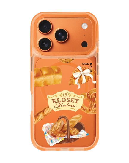 เคสใสสีส้ม iphone 17 pro magsafe kloset pastry party