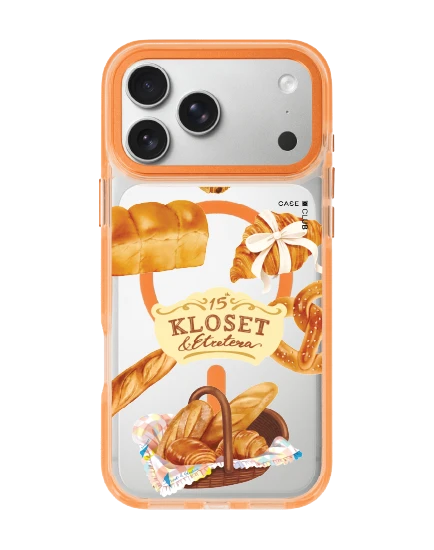 เคสใสสีส้ม iphone 17 pro max magsafe kloset pastry party