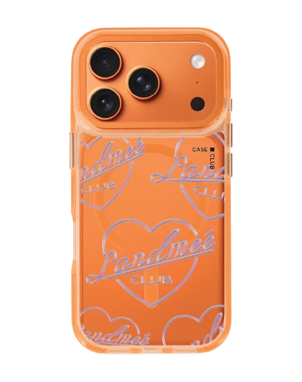 เคสใสสีส้ม iphone 17 pro magsafe landmeé club