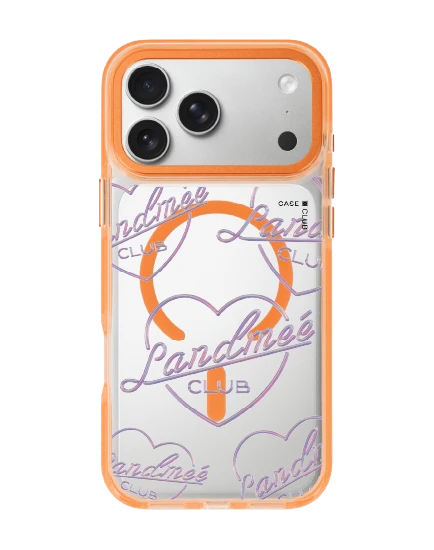 เคสใสสีส้ม iphone 17 pro max magsafe landmeé club