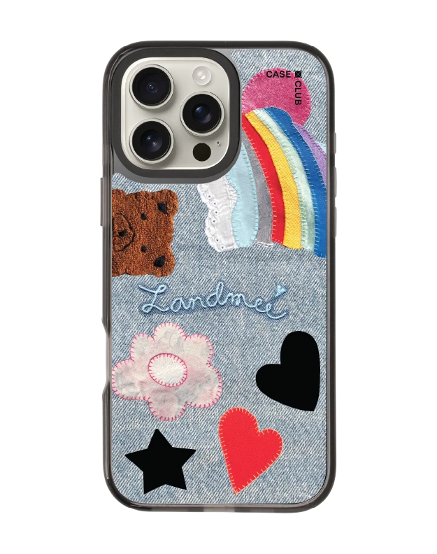 iphone 16 pro max black mirror magsafe landmeé love & peace