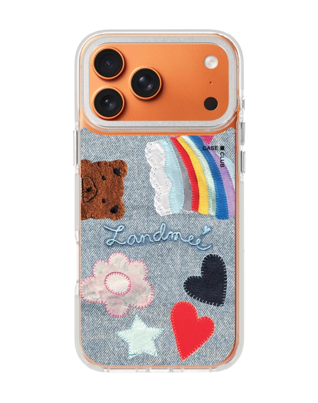 iphone 17 pro max clear white magsafe landmeé love & peace