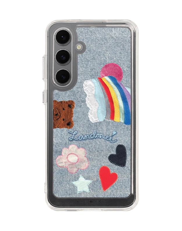 samsung galaxy s24 fe clear case landmeé love & peace