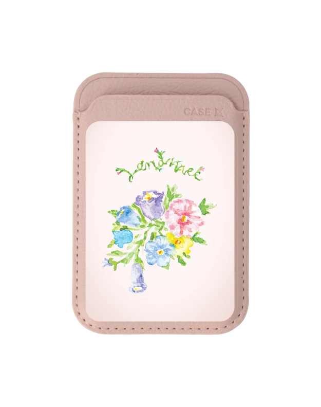 กระเป๋าใส่บัตร magsafe ชมพูอ่อน landmeé the bright side