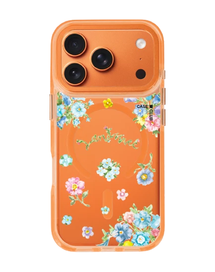 เคสใสสีส้ม iphone 17 pro magsafe landmeé the bright side