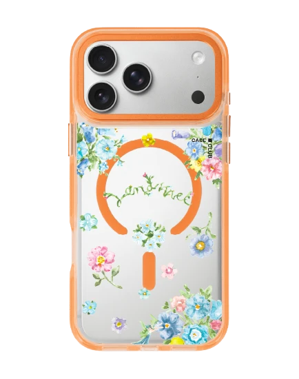 เคสใสสีส้ม iphone 17 pro max magsafe landmeé the bright side