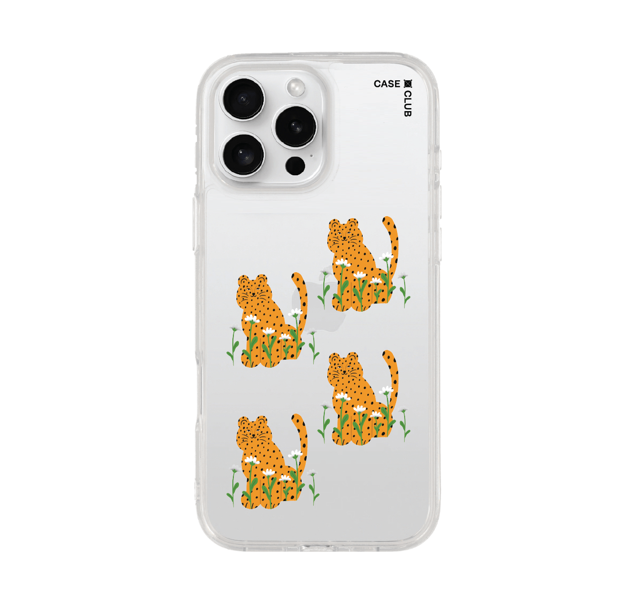 iphone 16 pro max clear case leopard pattern