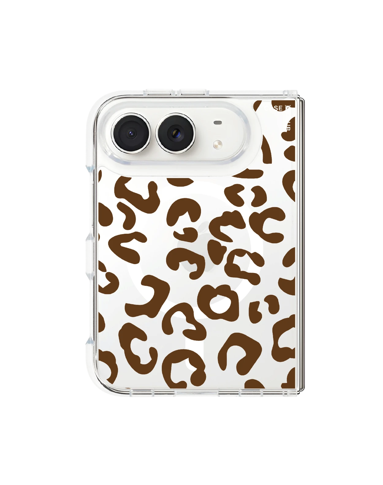 iphone duo clear magsafe leopard print