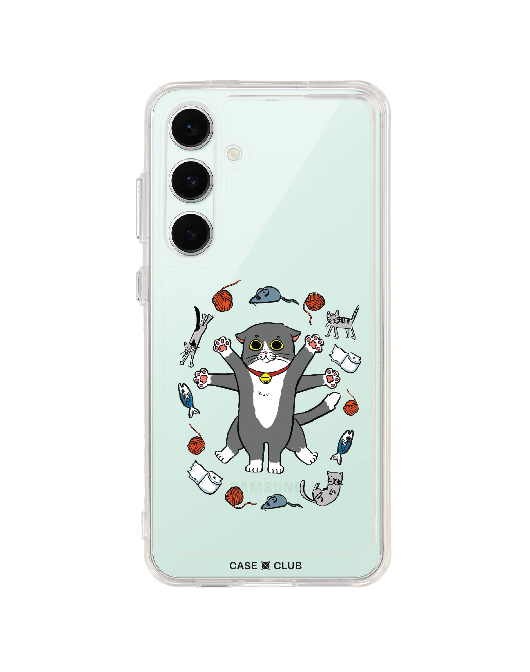 samsung galaxy s24 fe clear case life of cat