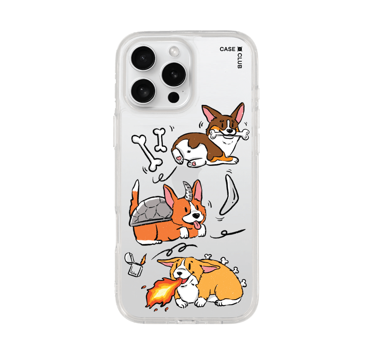 เคสใส iphone 16 pro max corgi ไลฟ์
