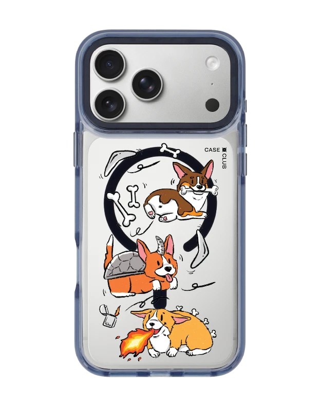 iphone 17 pro max clear blue magsafe life of corgi