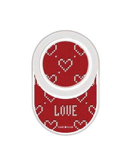 clear popgrip love knit