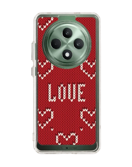 oppo reno 12f clear case love knit