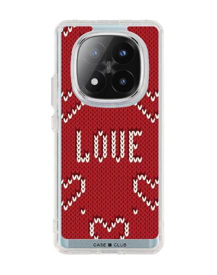 redmi note 14 pro plus clear case love knit