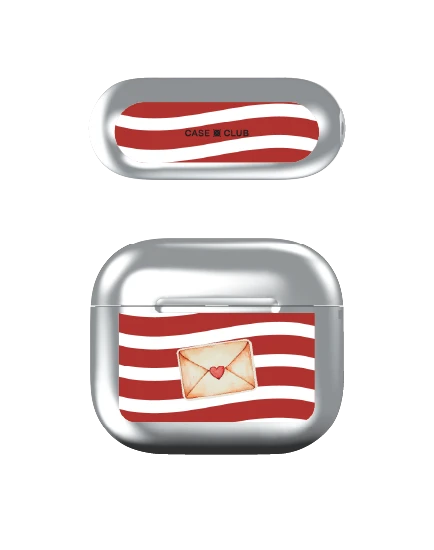 เคสสีเงิน airpods รุ่น 3 จดหมายรัก