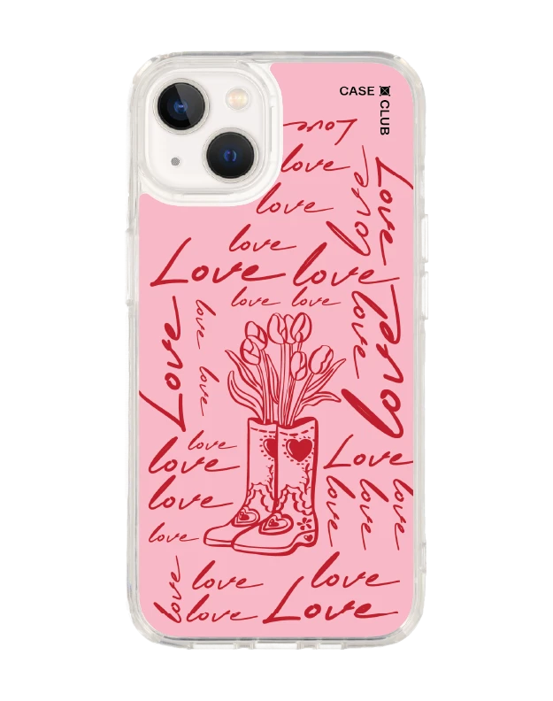 เคสใส iphone 13 magsafe บู๊ทดอกไม้สื่อรัก