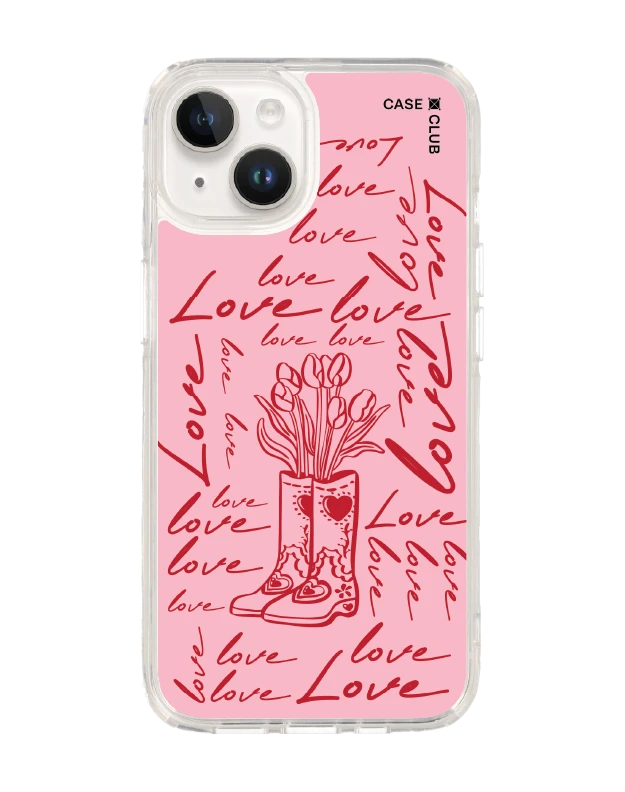 เคสใส iphone 14 magsafe บู๊ทดอกไม้สื่อรัก