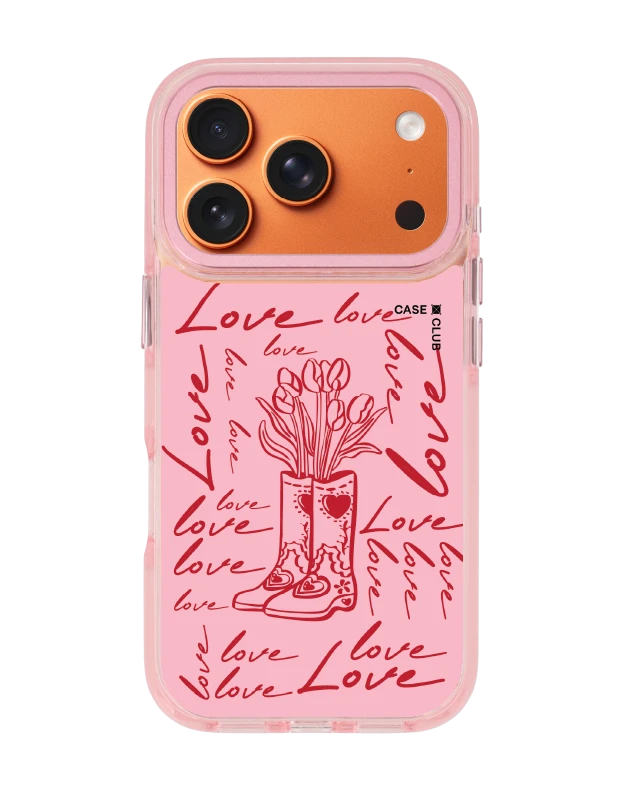 iphone 17 pro clear pink magsafe love scribble