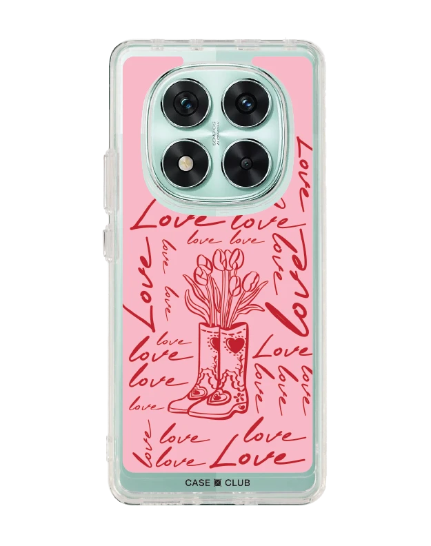 เคสใส redmi note 14 pro บู๊ทดอกไม้สื่อรัก