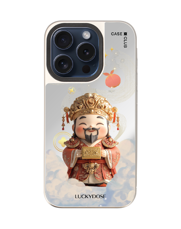 เคสกระจก iPhone 15 Pro MagSafe LuckyDose เทพเจ้าไฉ่ซิงเอี๊ย