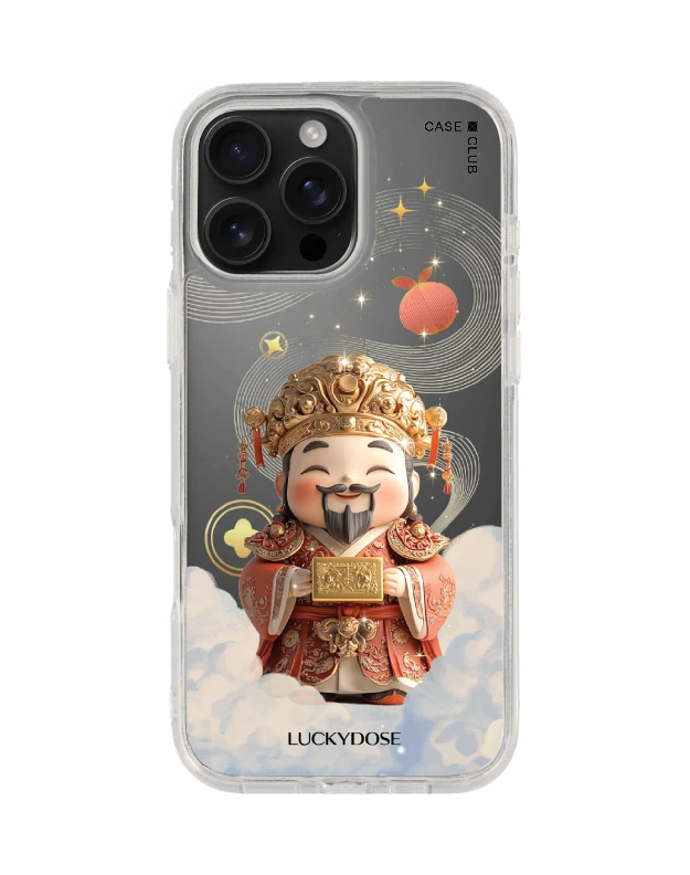 iphone 16 pro max clear case luckydose caishen