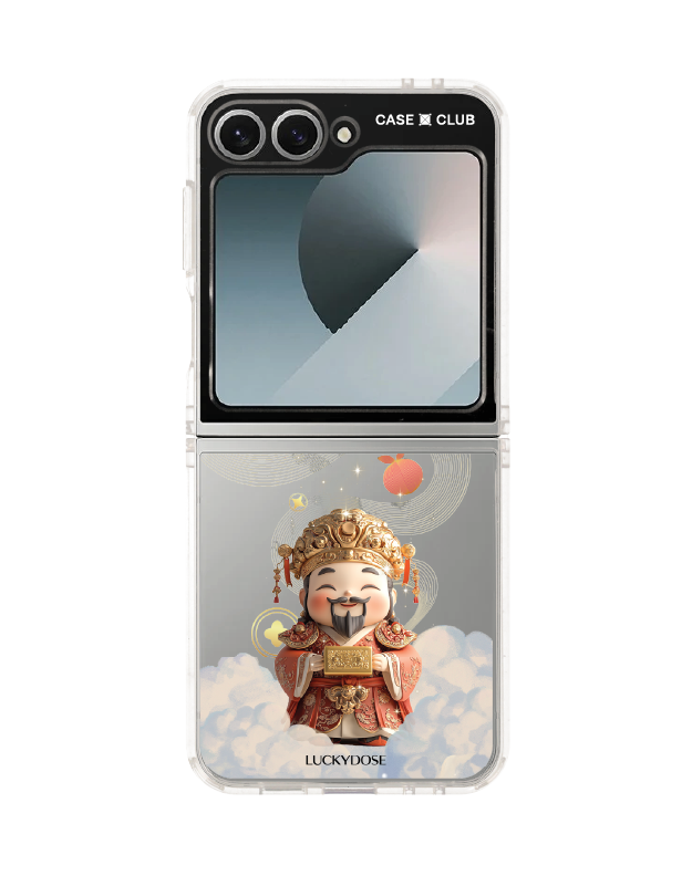 Samsung Galaxy Z Flip 6 Clear Case LuckyDose Caishen